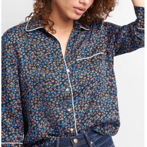 Floral pajama style shirt